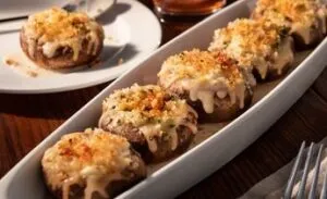 Grilled White Cheddar Stuffed Mushrooms
