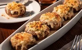 Grilled White Cheddar Stuffed Mushrooms