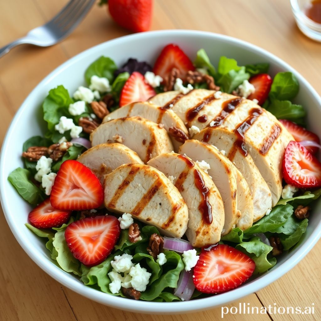 Grilled Chicken Strawberry Salad.
